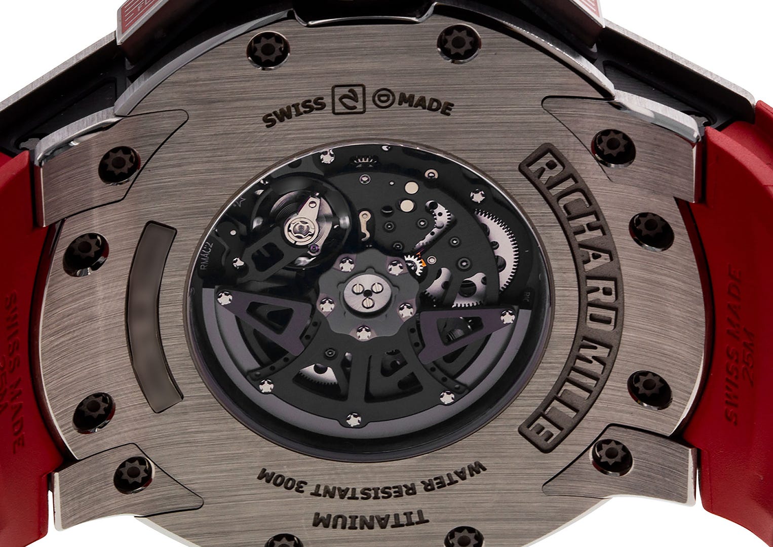Most Richard Mille cases are made from grade 5 titanium or precious metals, never steel.