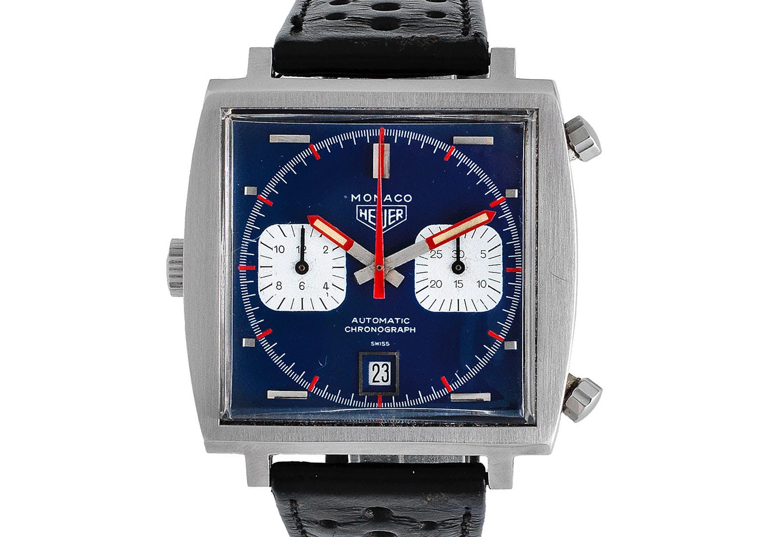 An early generation TAG Heuer Monaco, circa 1970. Image Courtesy of Bonhams