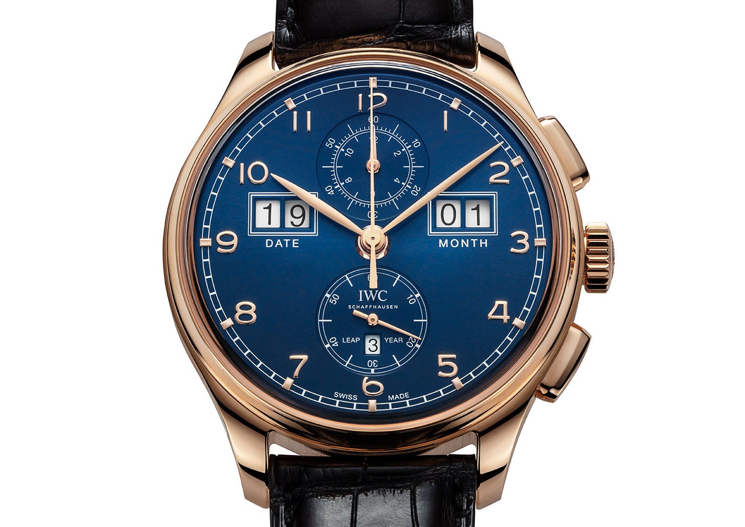 A perpetual calendar takes into account the varying lengths of each month. It also keeps track of leap years, meaning you never have to set the date on your watch